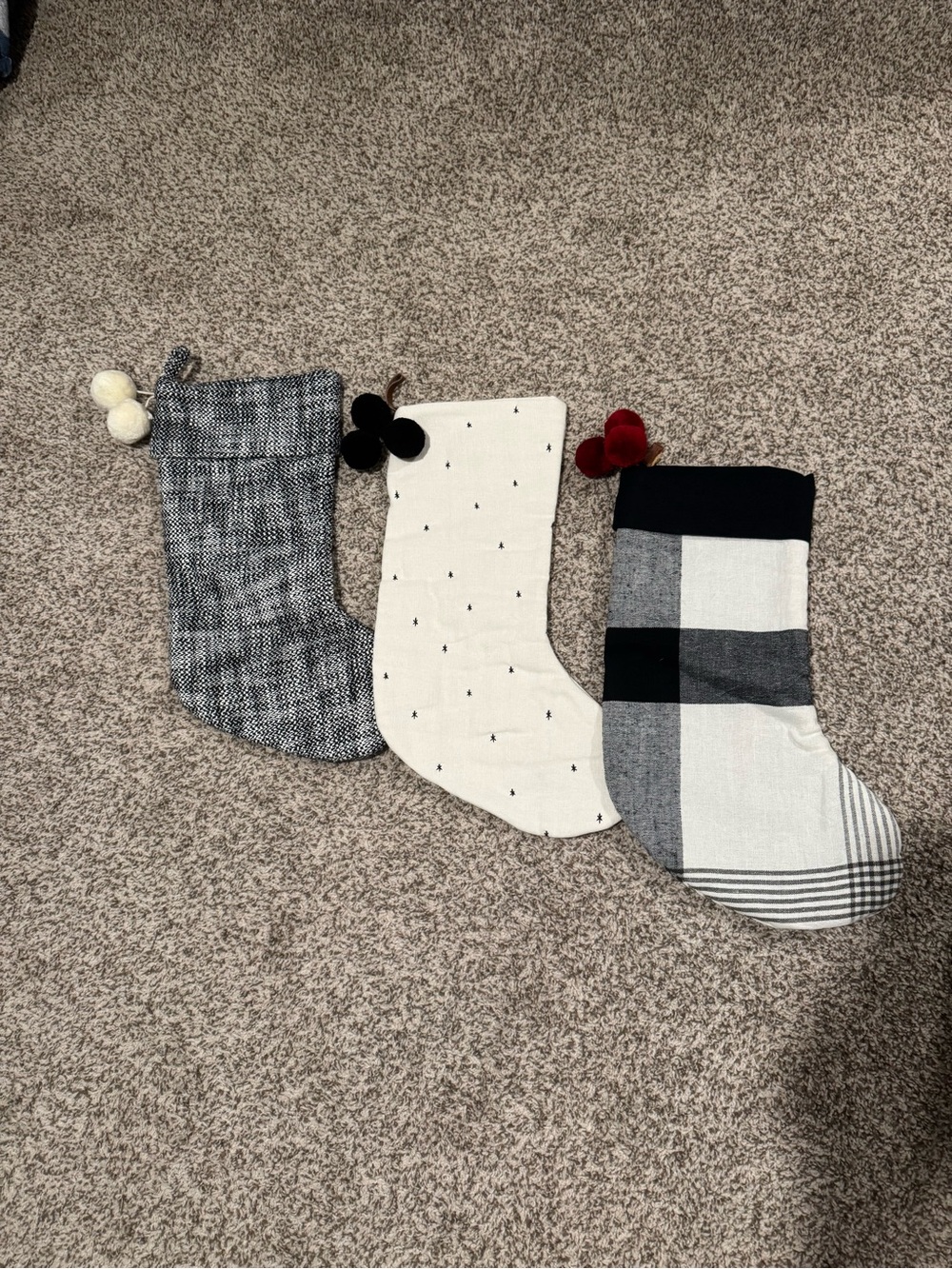 QTY 3 Hearth & Hand with Magnolia Christmas Stockings